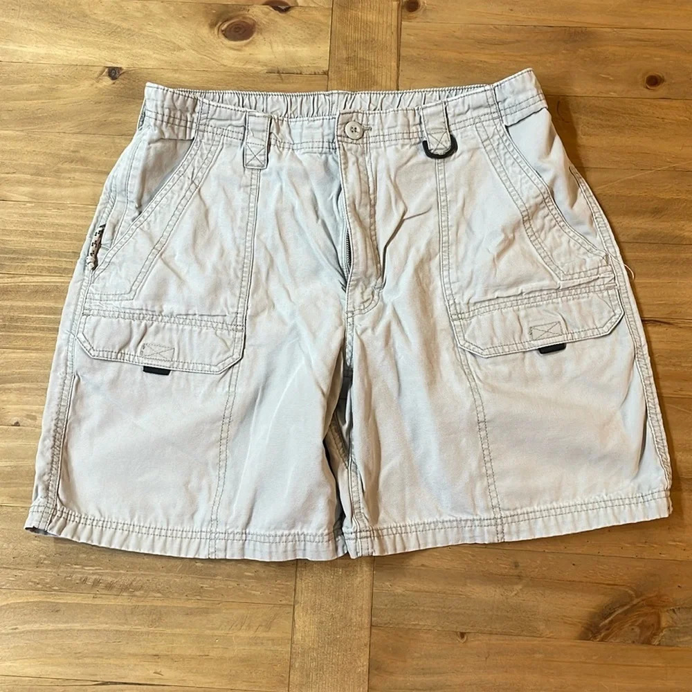 Mens cargo shorts Wrangler button up with extra side zipper pocket size 36 - Picture 2 of 5